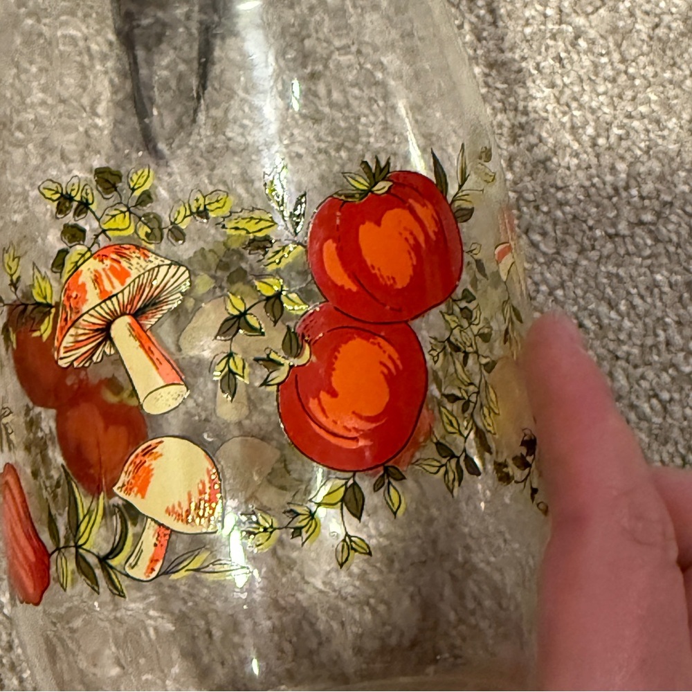 Vintage Glass Canister Storage Jar Made in FRANCE MUSHROOM Spice Of Life 1.5L - Picture 5 of 10